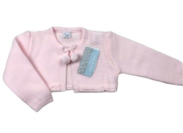Bolero Pompones Rosa Bebé
