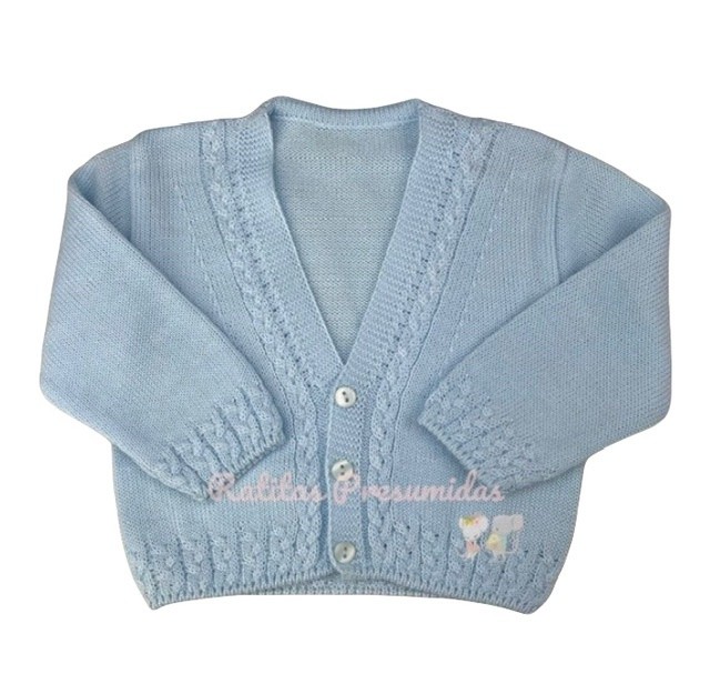 Chaqueta Trenzada Celeste Visi