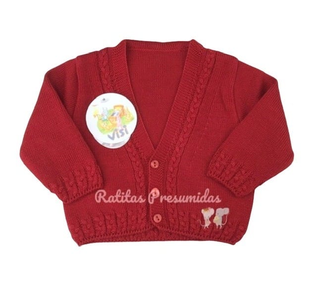 Chaqueta Trenzada Roja Visi