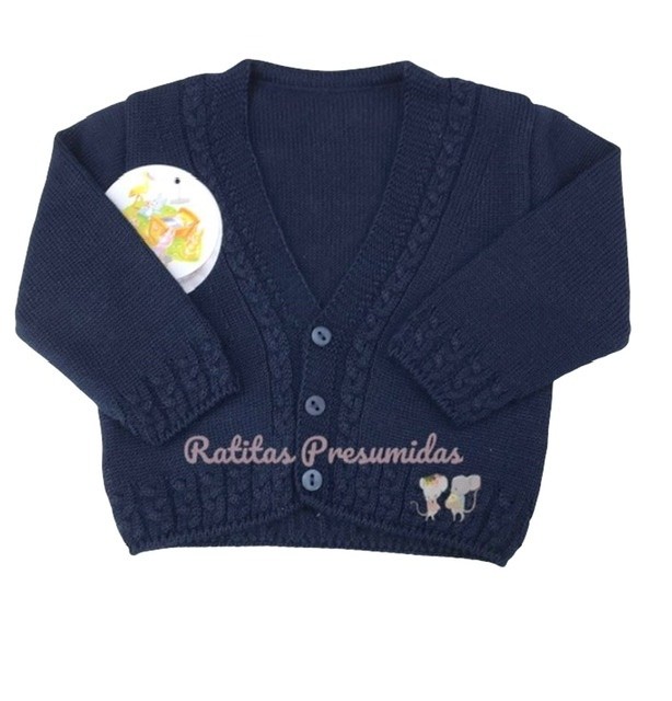 Chaqueta Trenzada Marino Visi