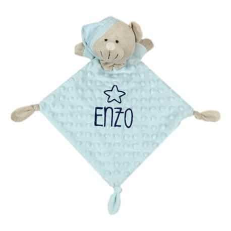 Dou Dou Apego Osito Bordado Celeste