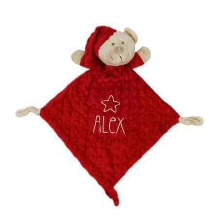 Dou Dou Apego Osito Bordado Rojo